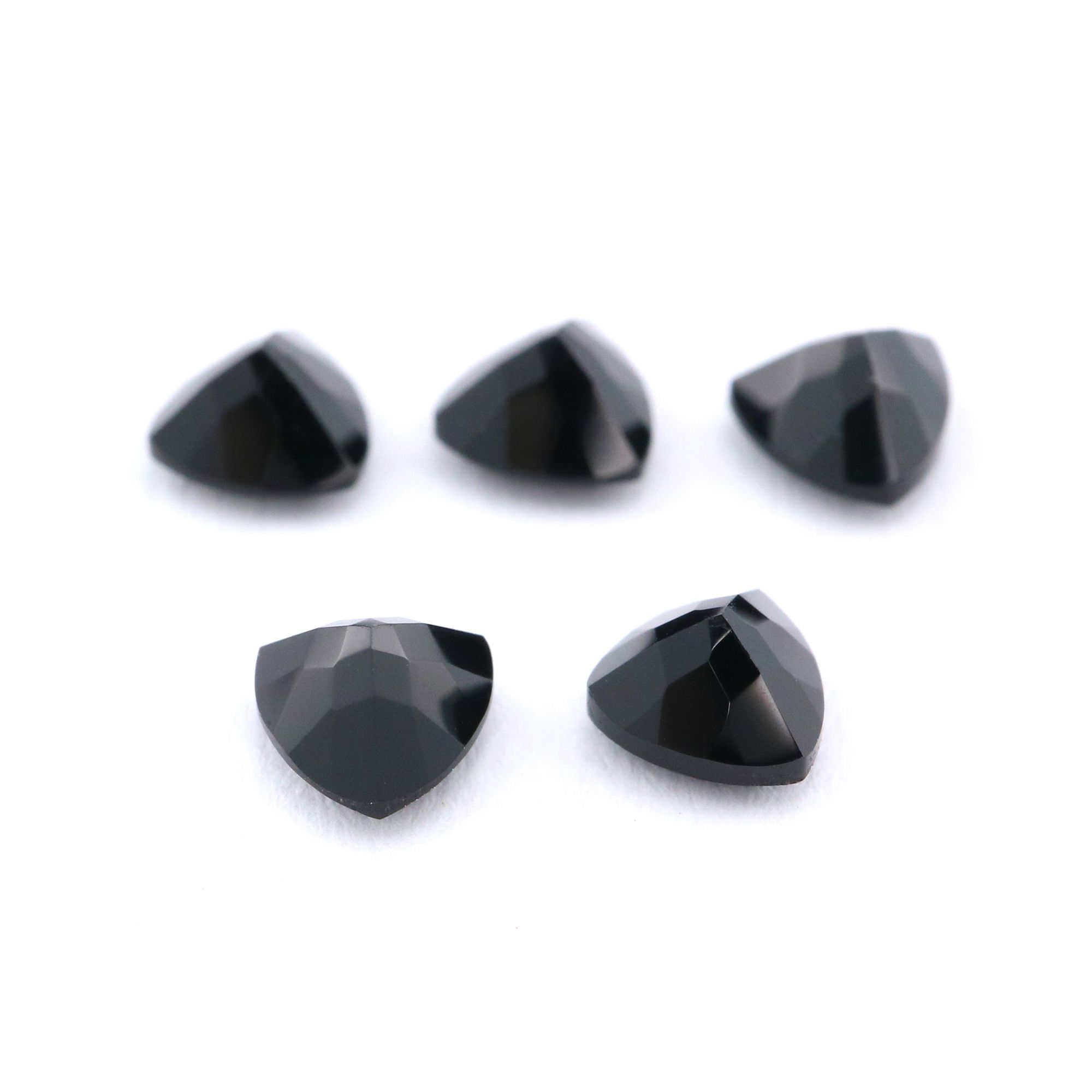 1Pcs 4MM Natural Trillion Black Onyx Faceted Cut Triangle Loose Gemstone Nature Semi Precious Stone DIY Jewelry Supplies 4160028 - Click Image to Close